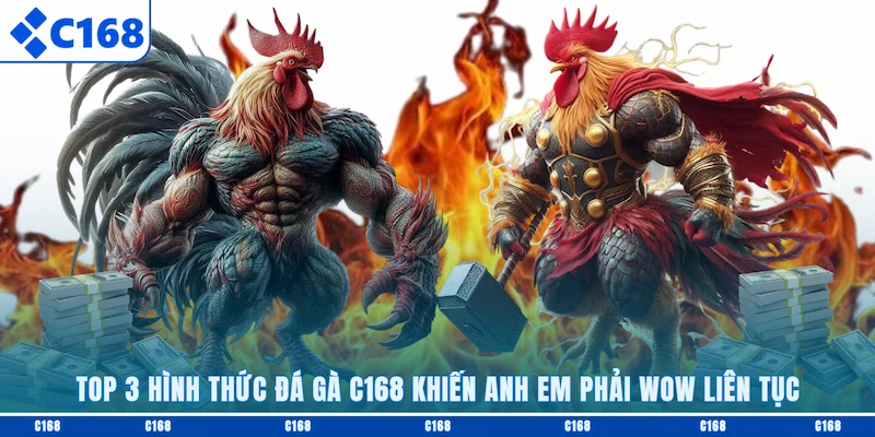 Top 3 hình thức Đá gà C168 khiến anh em phải wow liên tục
